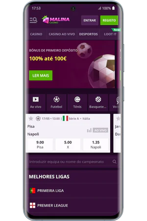 Malina Casino apostas desportivas